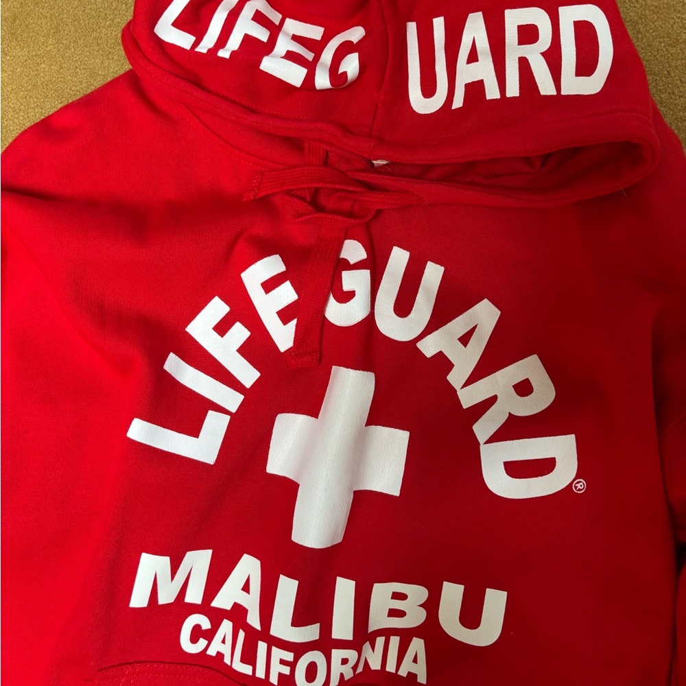 Red official with tags Lifeguard Malibu Hoodie